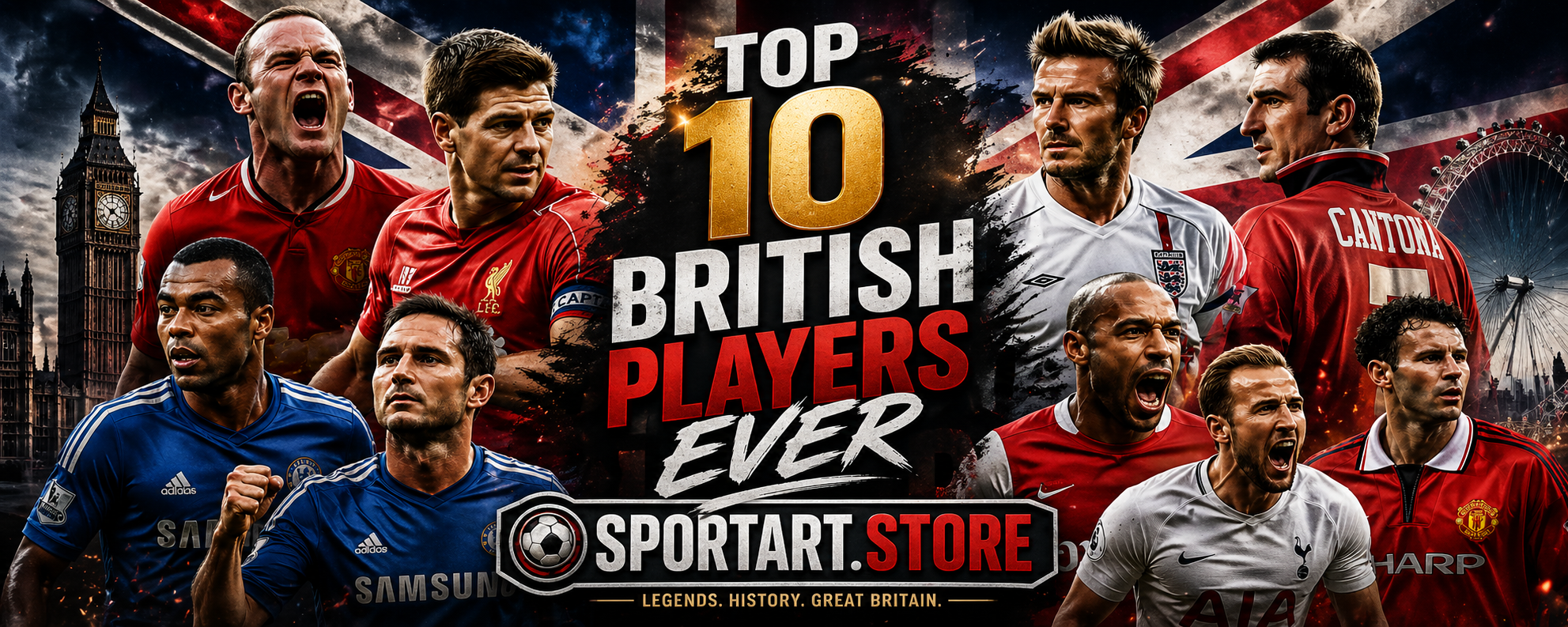 Top 10 British Players EVER In 2026 Sportart.store