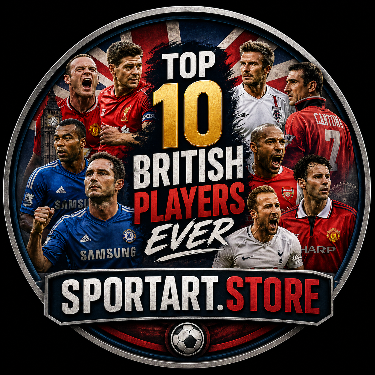 Top 10 British Players EVER In 2026 Sportart.store
